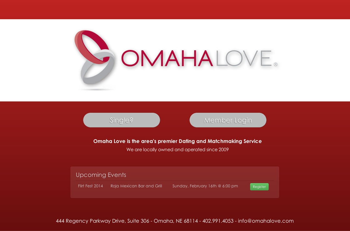Omaha Love web design screenshot